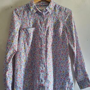 Boden 100% Linen Button Blouse.